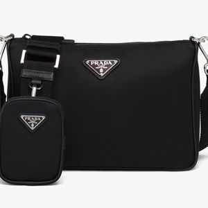 Prada Nylon and Saffiano Leather Bag with Strap